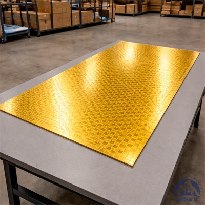 Лист нержавеющий 1,2х1219х2438 мм шлифованная под золото 08Х18Н10 текстурированный купить в Караганде